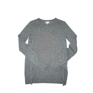 Crippen 100% Cashmere Dark Gray‎ Lightweight Long Sleeve Pullover Sweater XS/S